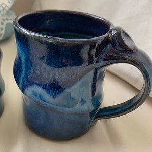 Set of two Handmade mugs. Beautiful blue!